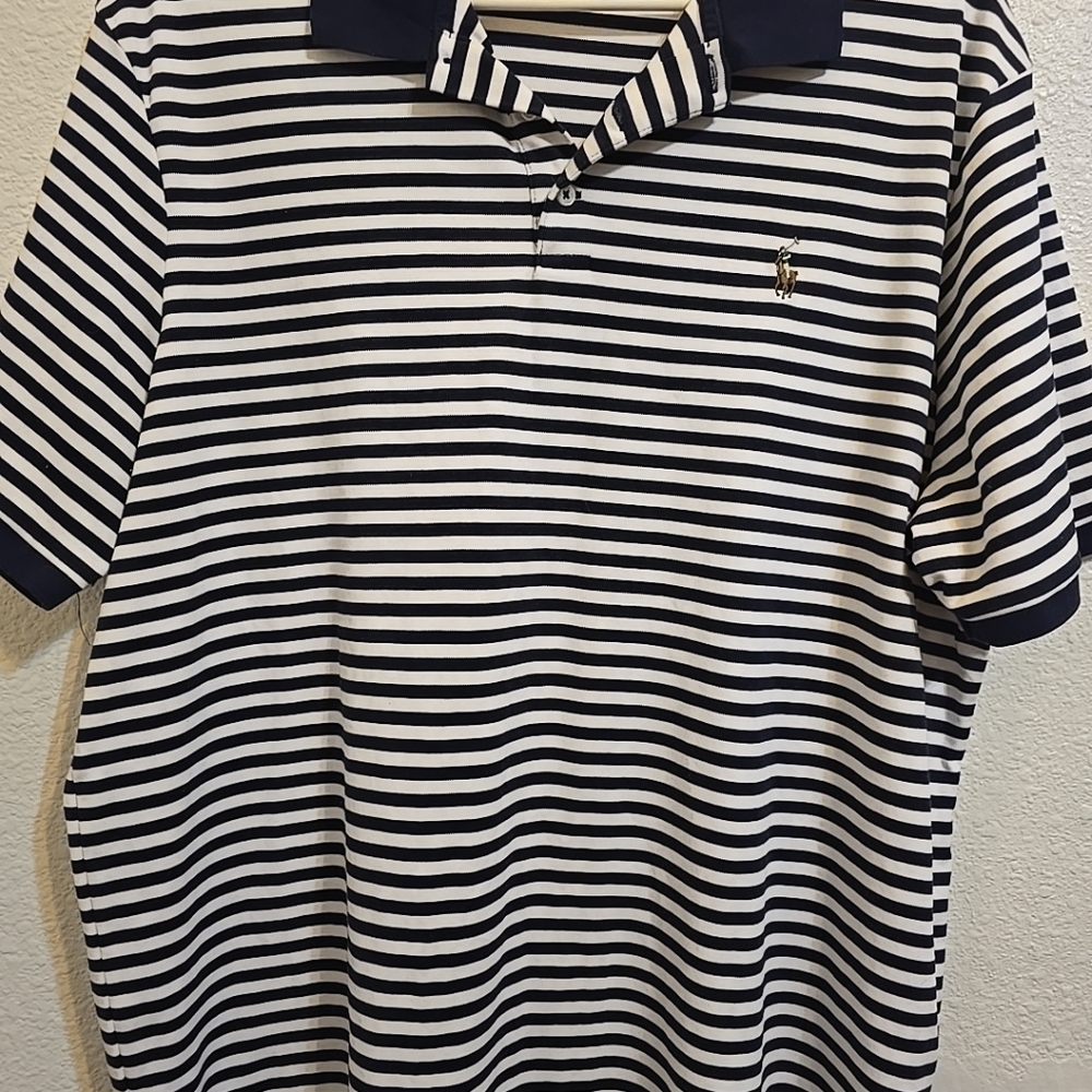 Striped Polo Ralph Lauren Shirt Classic Fit Xl /TG